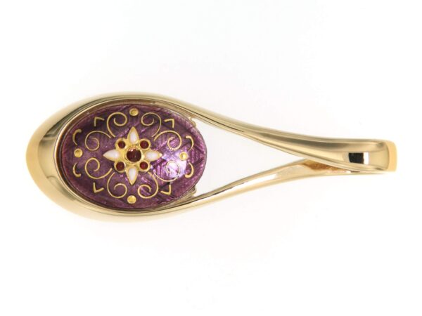 Pendentif grande goutte ajoure violet lilas