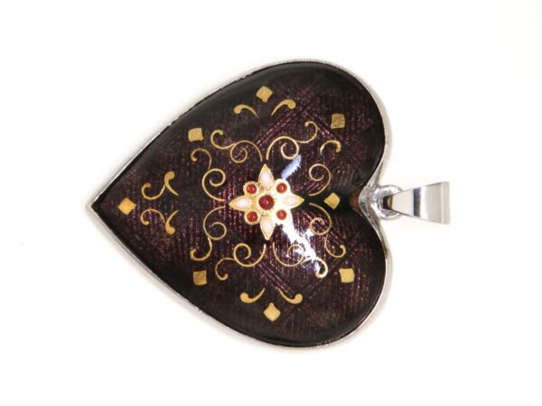 Pendentif gros coeur bombe  chocolat