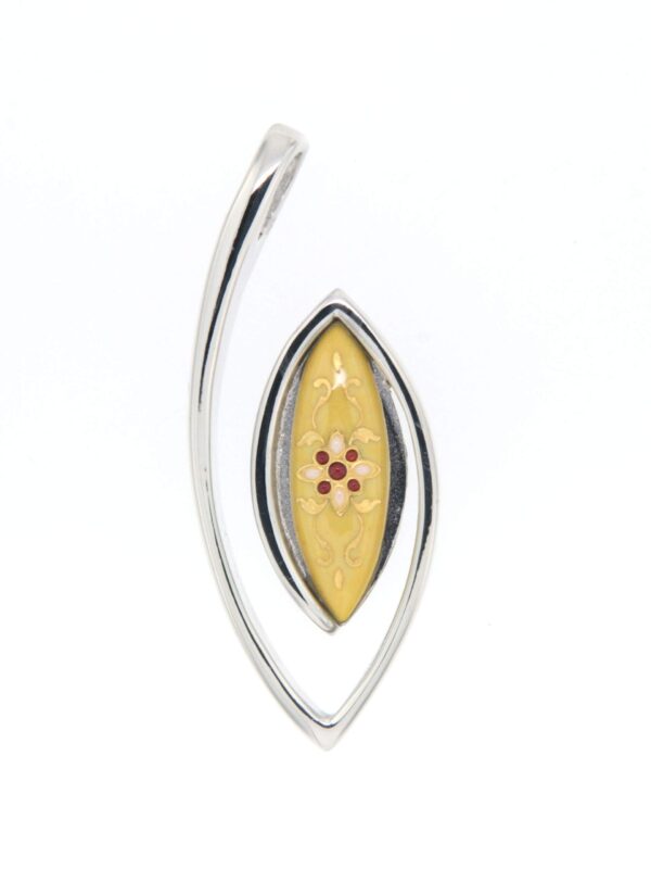 Pendentif navette jaune
