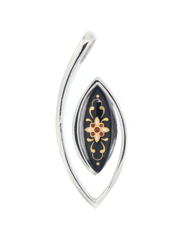 Pendentif navette noir