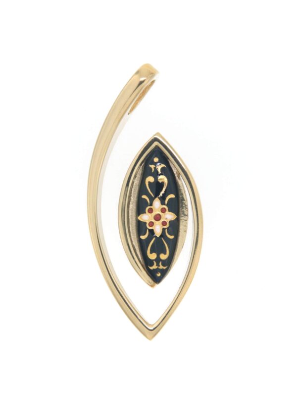 Pendentif navette noir