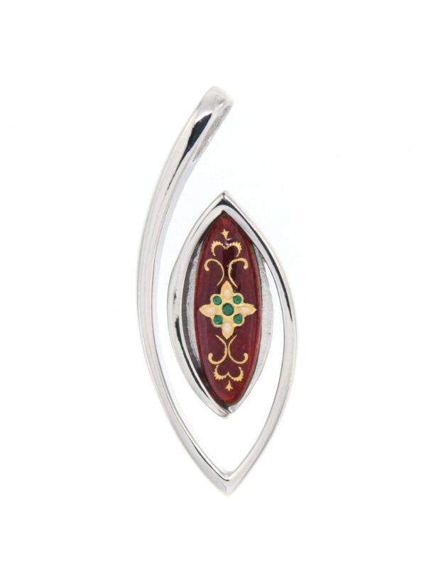 Pendentif navette rouge