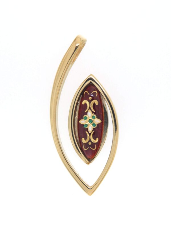 Pendentif navette rouge