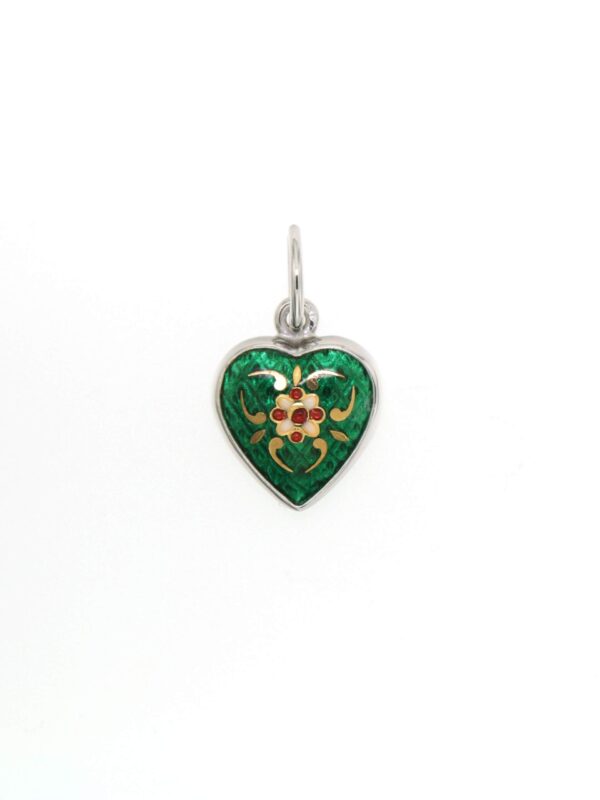 Pendentif petit coeur vert