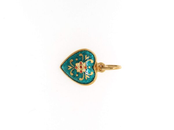 Pendentif petit coeur vert bleuté