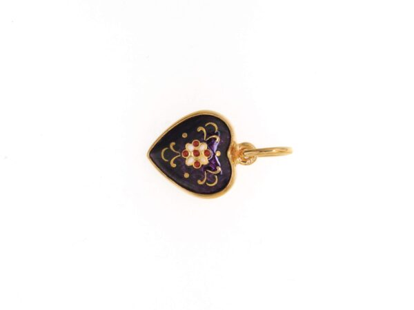 Pendentif petit coeur violet prune