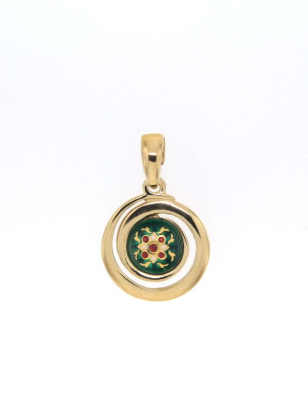 Pendentif petit spiral vert