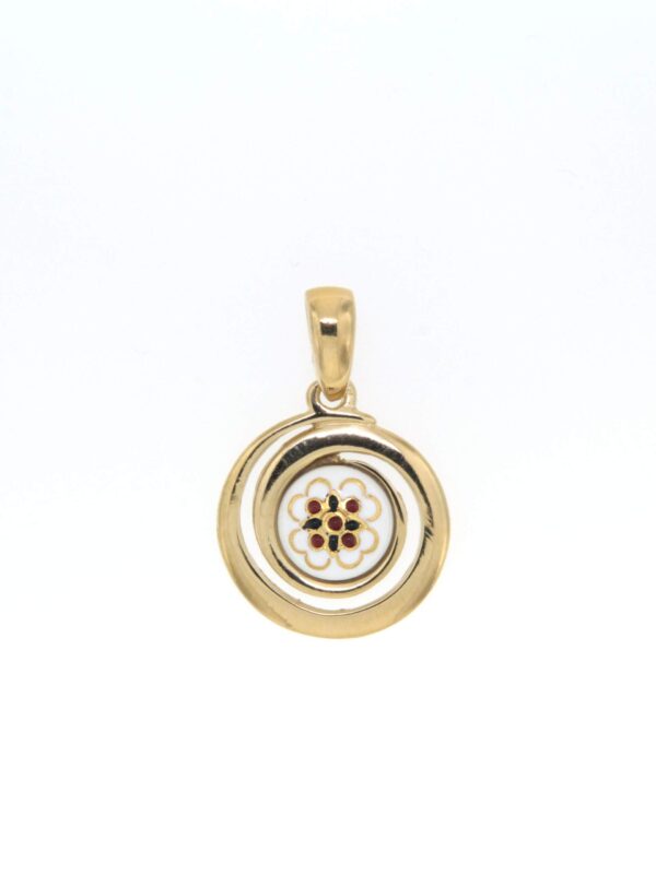 Pendentif petit spirale blanc