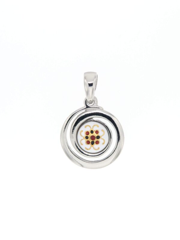Pendentif petit spirale blanc
