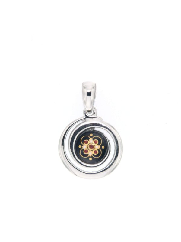 Pendentif petit spirale noir