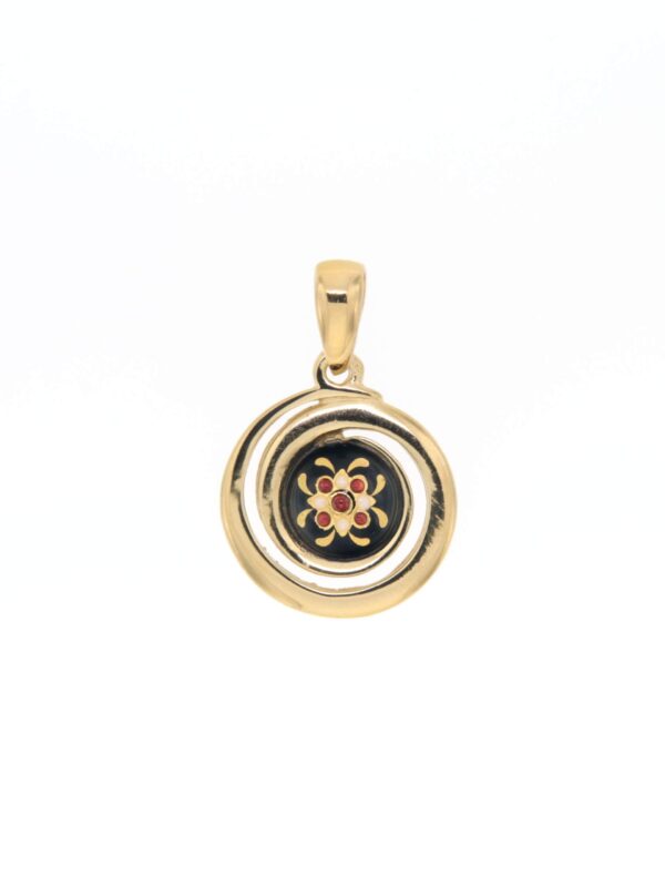 Pendentif petit spirale noir