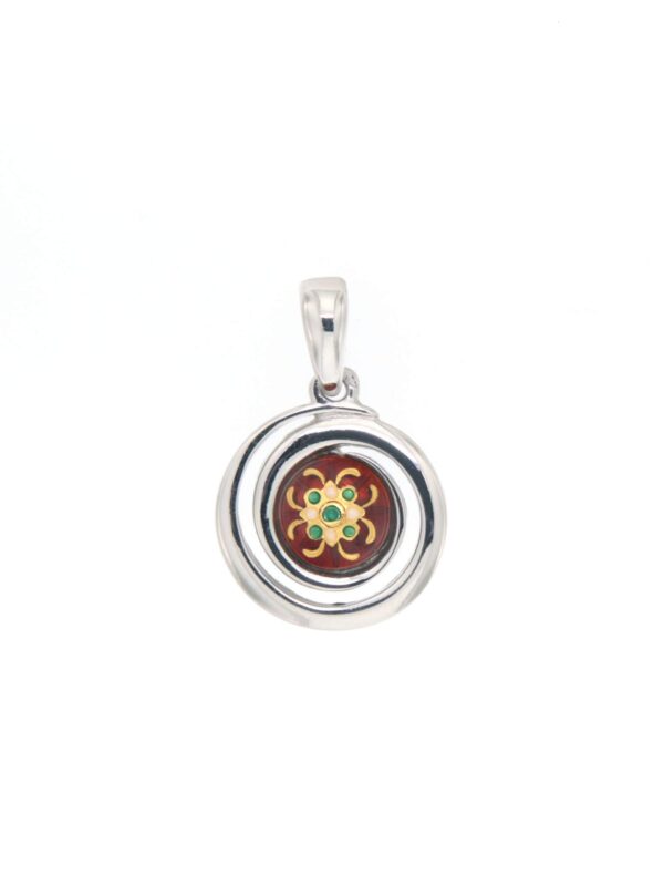 Pendentif petit spirale rouge