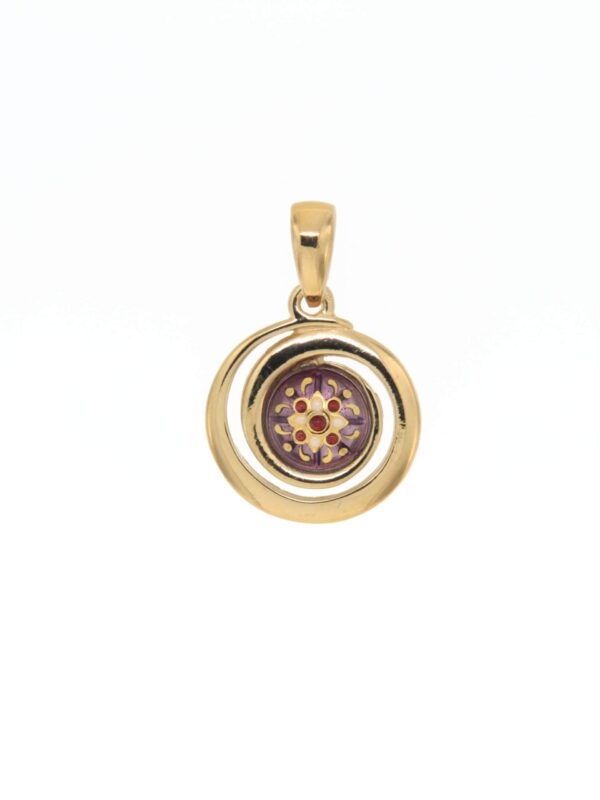Pendentif petit spirale violet lilas