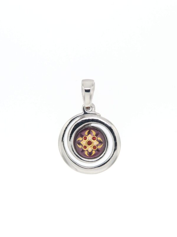 Pendentif petit spirale violet lilas