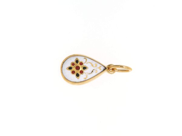 Pendentif petite goutte blanc