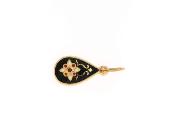 Pendentif petite goutte noir