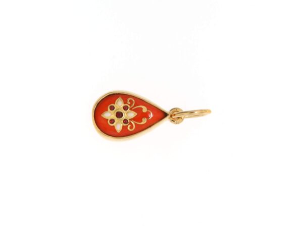 Pendentif petite goutte orange