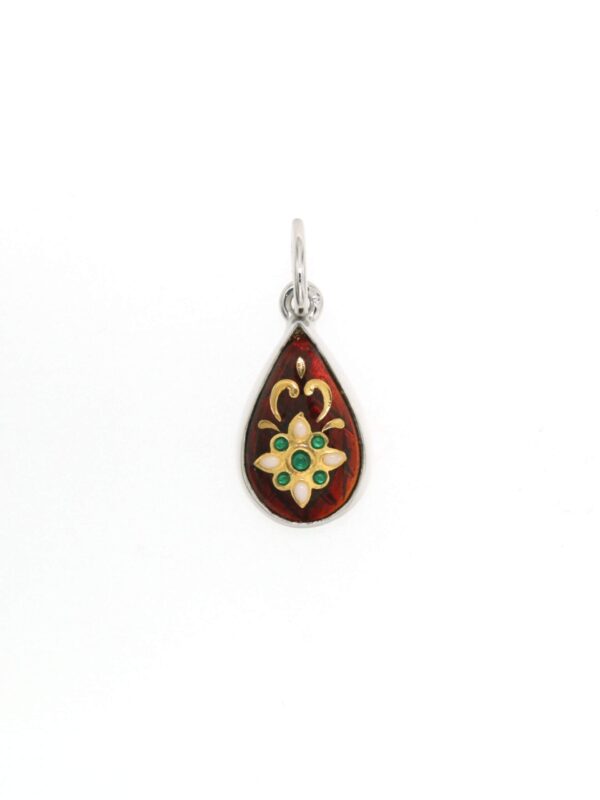 Pendentif petite goutte rouge