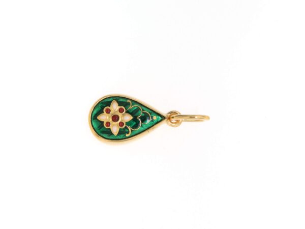 Pendentif petite goutte vert