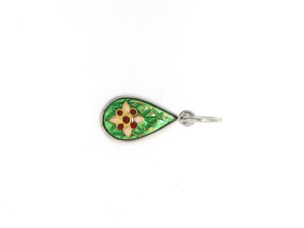 Pendentif petite goutte vert chartreuse