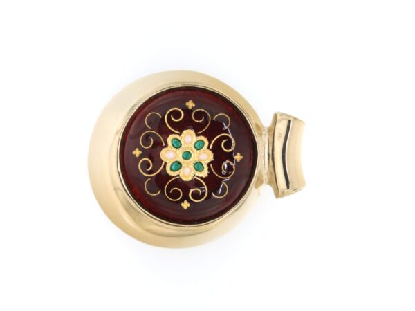 Pendentif rond excentre moyen modele rouge