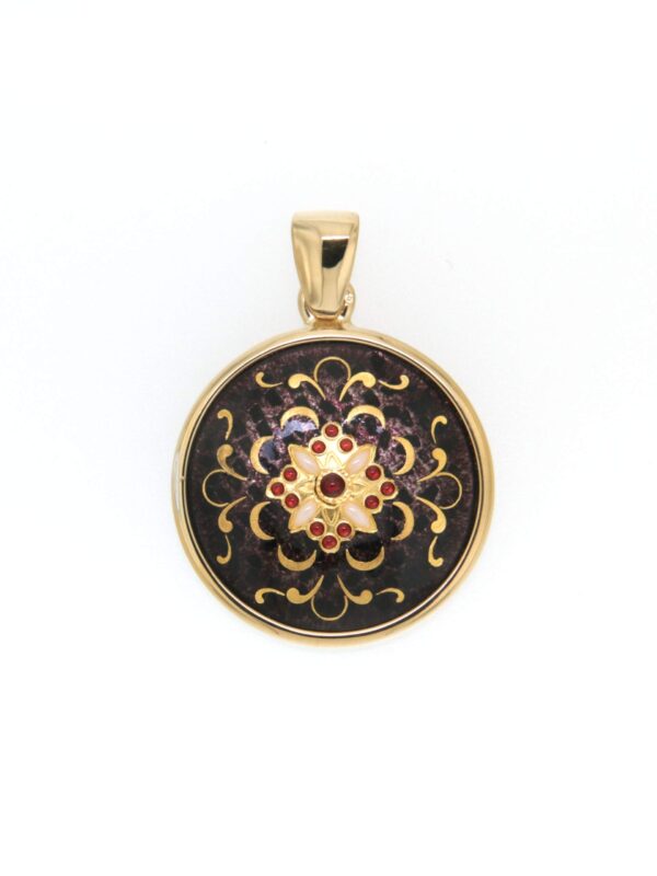 Pendentif rond moyen modele chocolat