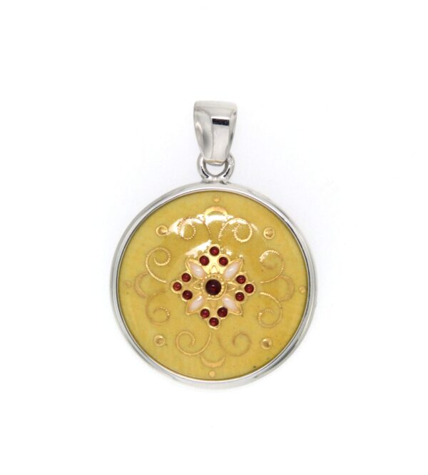 Pendentif rond moyen modele jaune
