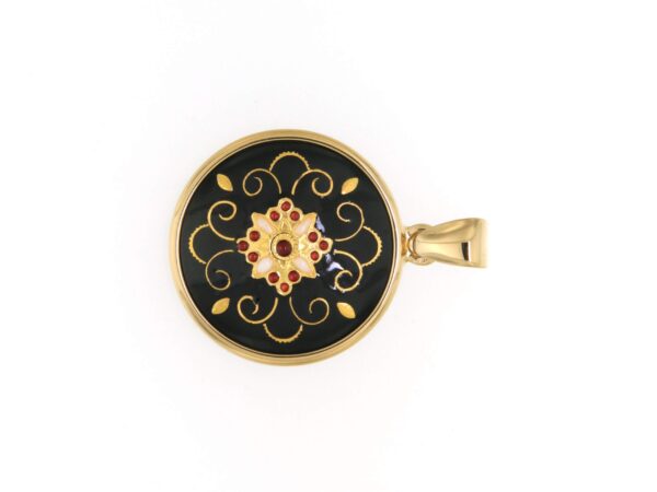 Pendentif rond moyen modele noir