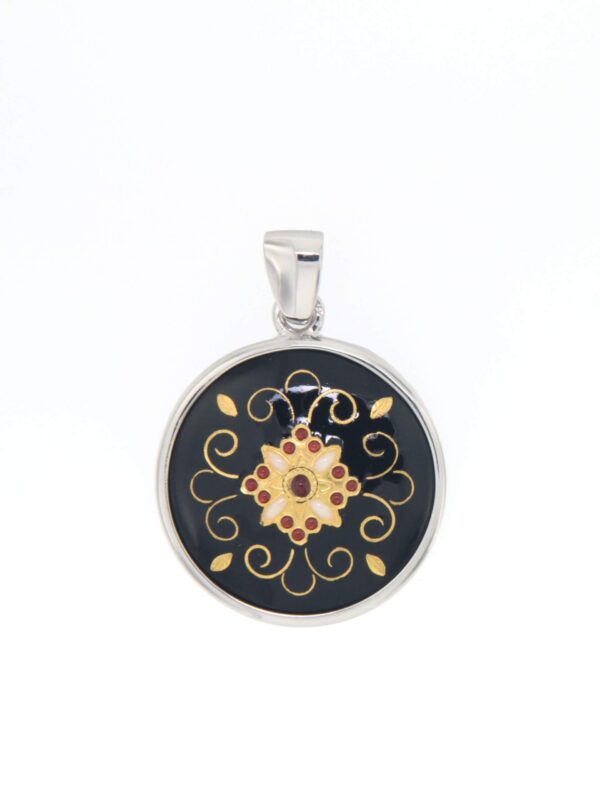 Pendentif rond moyen modele noir