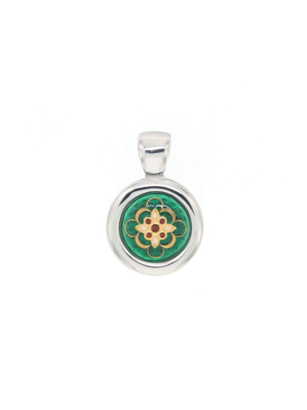 Pendentif rond petit modele vert