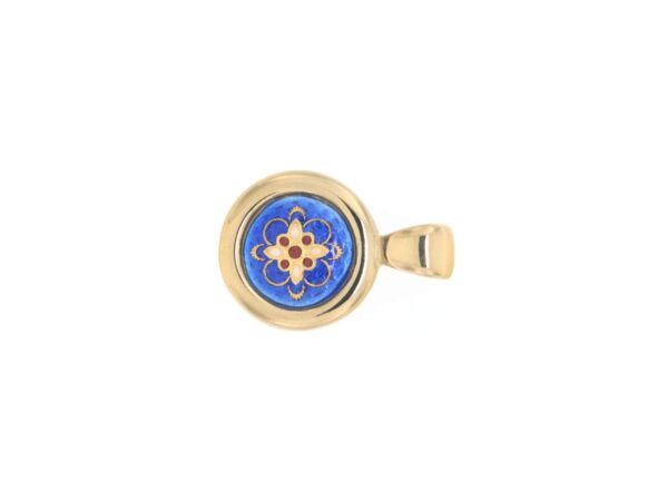 Pendentif rons petit modele bleu de bresse