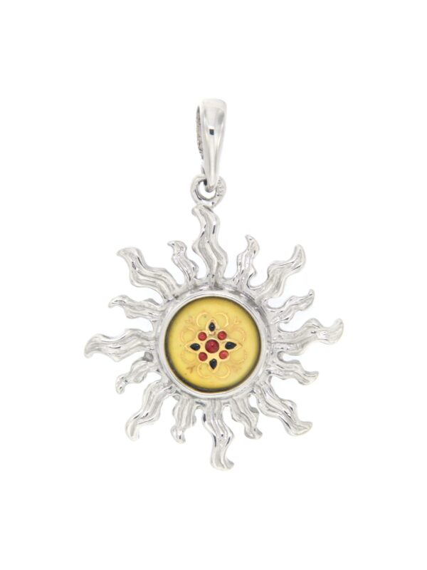 Pendentif soleil jaune