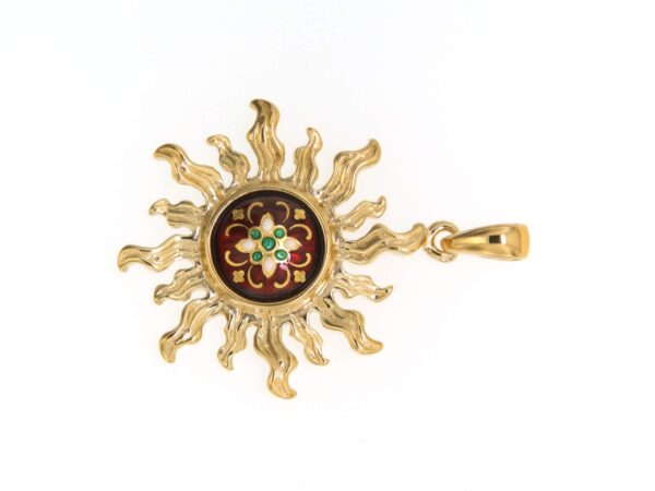 Pendentif soleil rouge