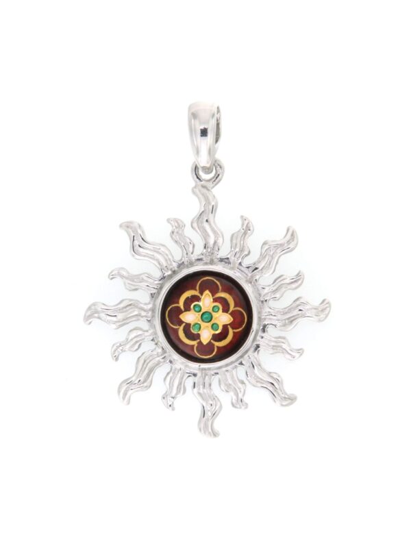Pendentif soleil rouge