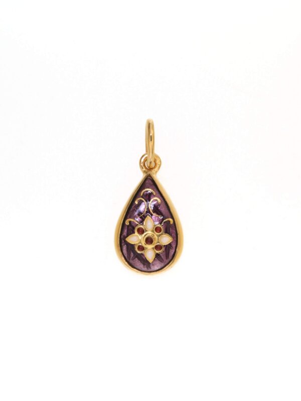 Pendentif petite goutte violet lilas