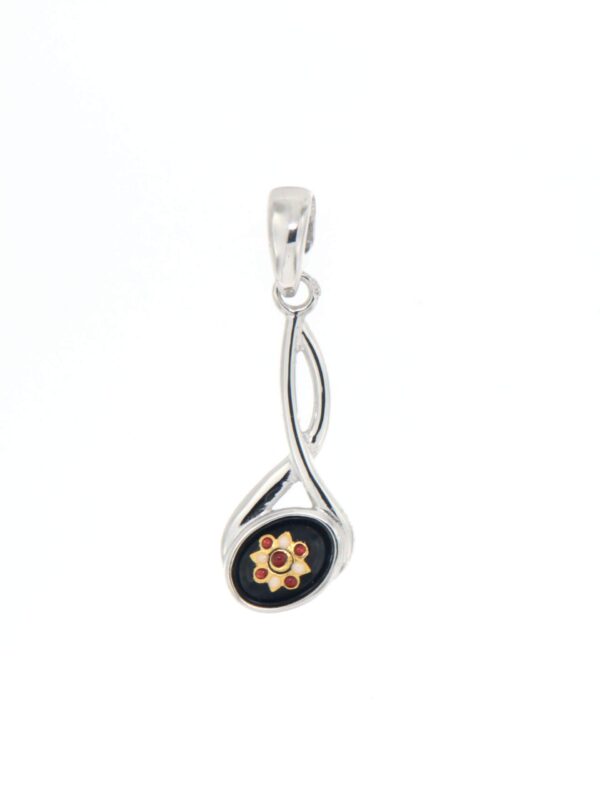 Pendentif 2 fils petit modele noir